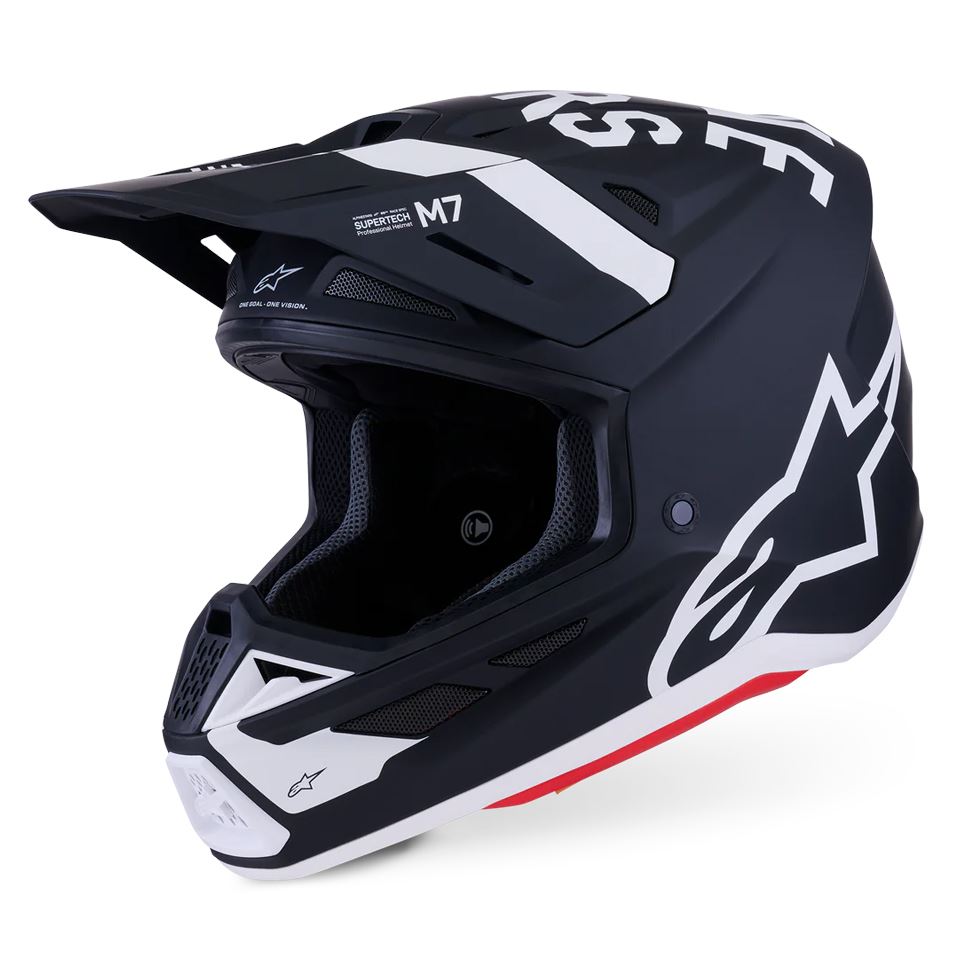 Alpinestars 2026 SM7 Dasher Motocross Helmet Black White Matt